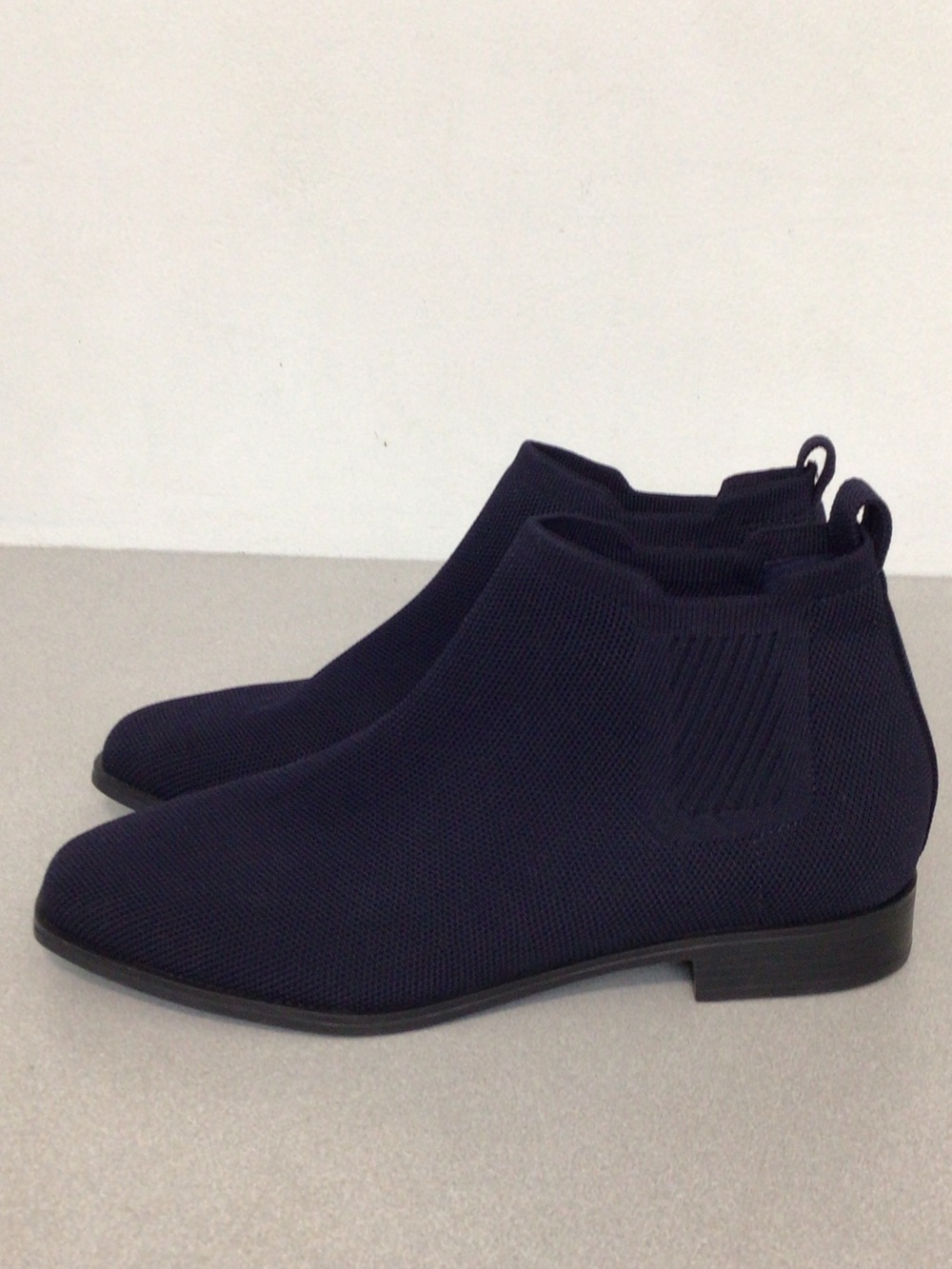 Knit Chelsea Ankle Booties — Navy - Picture 4 of 13